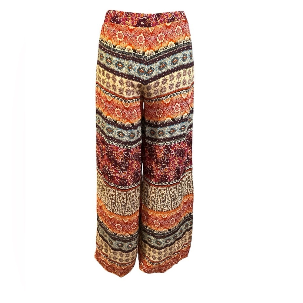 Vibrant Boho Wide-Leg Pants - Picture 5 of 5
